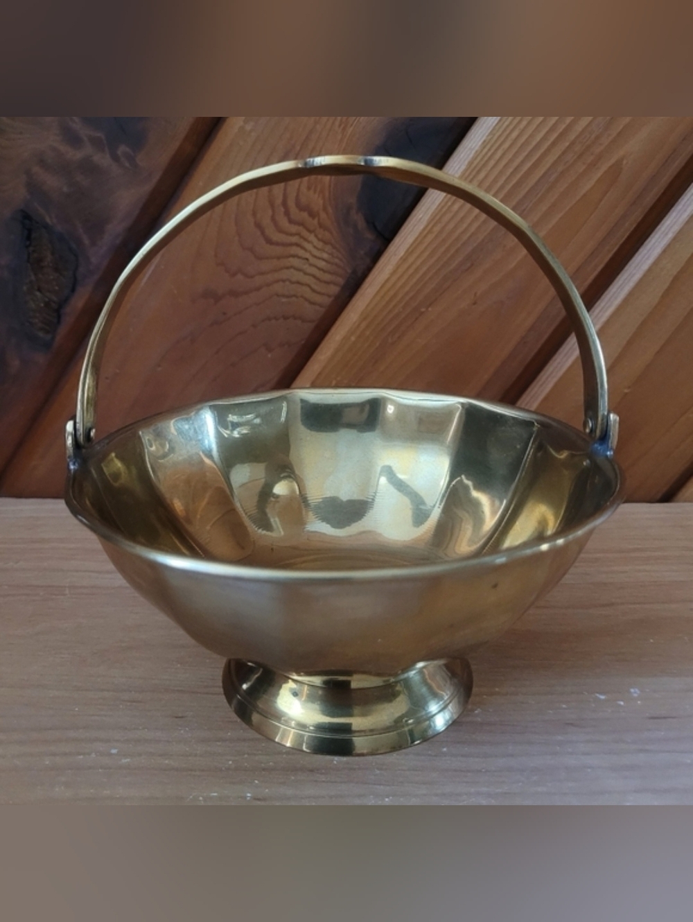 Vintage Brass Basket
